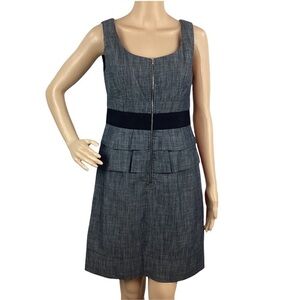 Phoebe Couture Zipper Dress Size 6 Navy Sleeveless